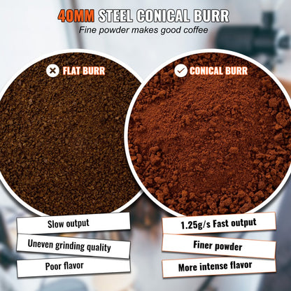 BD-CG011A - 38-Setting VEVOR Coffee Grinder for Drip and Espresso Use