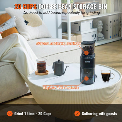 BD-CG011A - 38-Setting VEVOR Coffee Grinder for Drip and Espresso Use