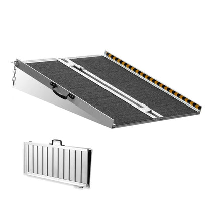 1YF5QCV0 - Lightweight 800 lbs Aluminum Wheelchair Ramp for Easy Access