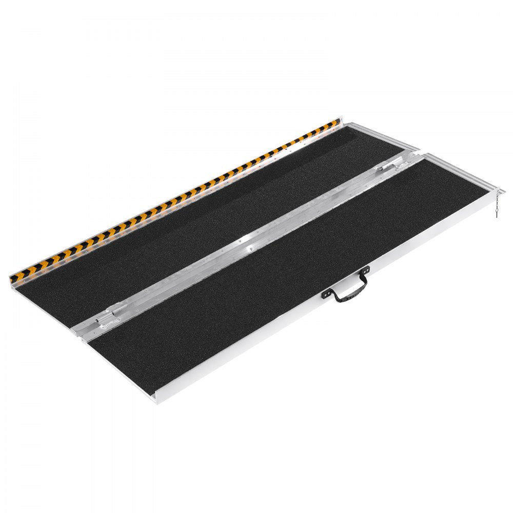 1JQ8CRV0 - 6 ft Aluminum Wheelchair Ramp, 800 lbs Capacity, Non-Slip Surface