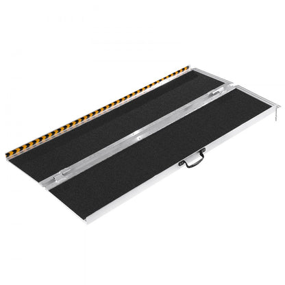 1JQ8CRV0 - 6 ft Aluminum Wheelchair Ramp, 800 lbs Capacity, Non-Slip Surface