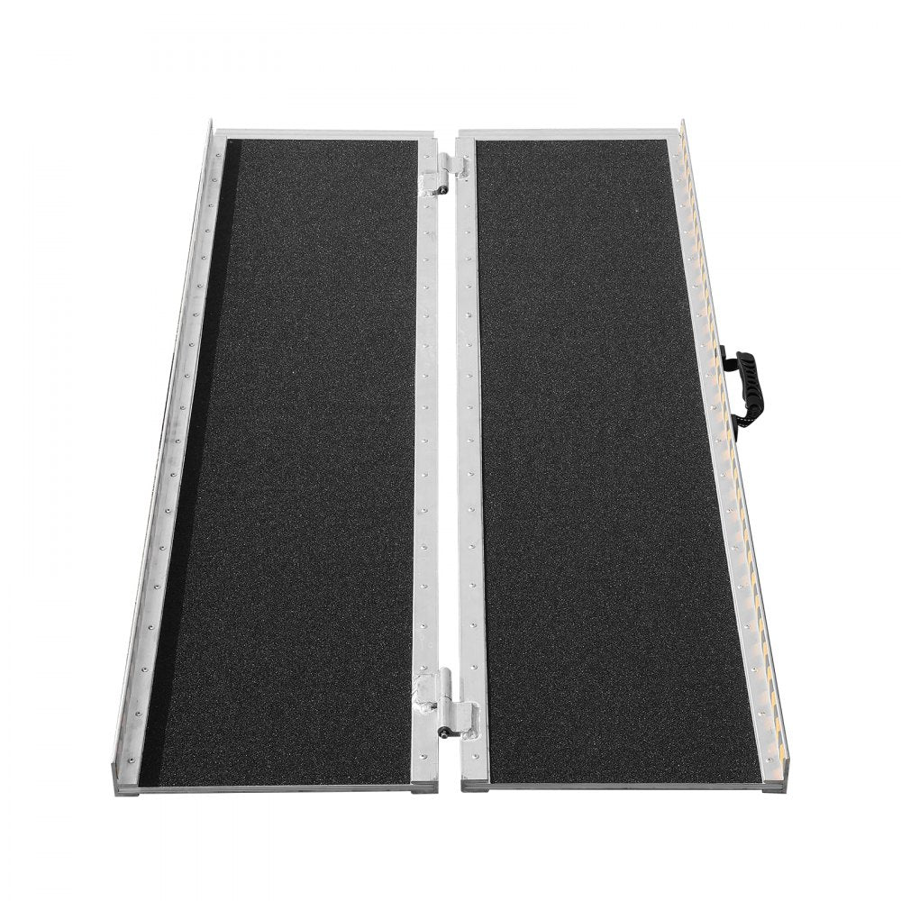 1JQ8CRV0 - 6 ft Aluminum Wheelchair Ramp, 800 lbs Capacity, Non-Slip Surface