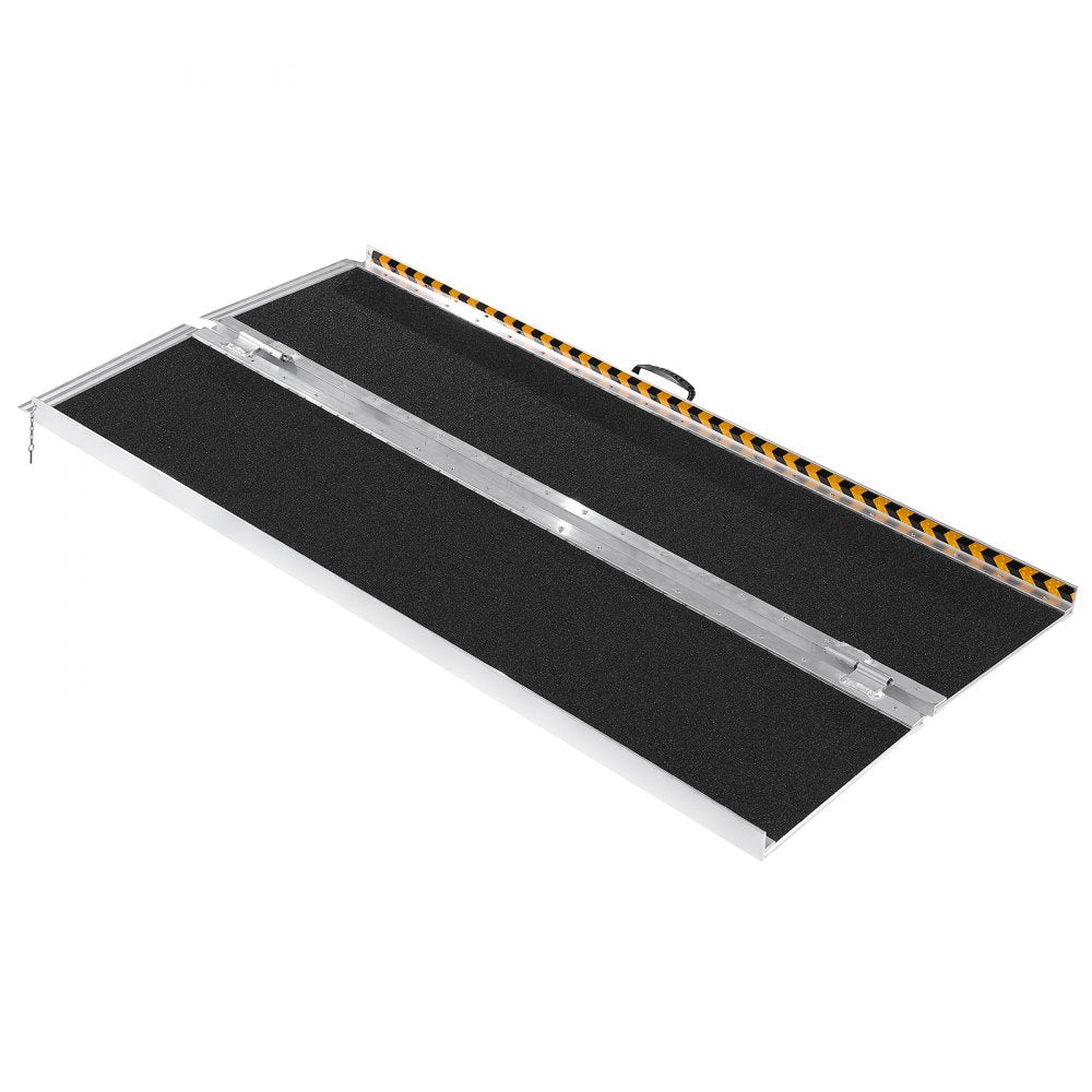 1JQ8CRV0 - 6 ft Aluminum Wheelchair Ramp, 800 lbs Capacity, Non-Slip Surface