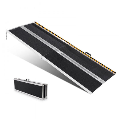 17MST1V0 - 8ft Aluminum Wheelchair Ramp, 800 lbs Capacity, Foldable Design