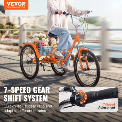 SS002-5B - 24-Inch Foldable Tricycle for Easy Transport and Storage
