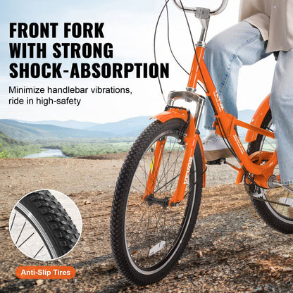 SS002-5B - 24-Inch Foldable Tricycle for Easy Transport and Storage