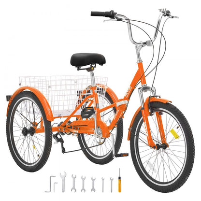 SS002-5B - 24-Inch Foldable Tricycle for Easy Transport and Storage