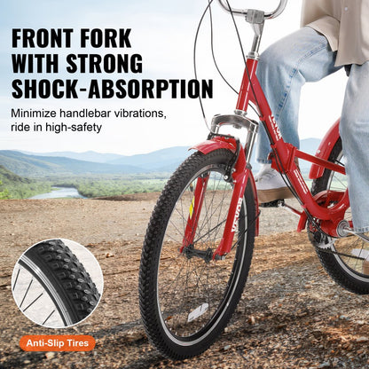 SS002-6B - 26-Inch Folding Tricycle, 7-Speed Design for Easy Assembly