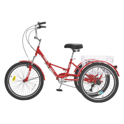 SS002-6B - 26-Inch Folding Tricycle, 7-Speed Design for Easy Assembly