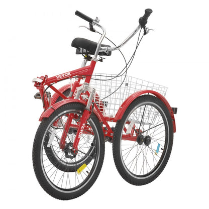 SS002-6B - 26-Inch Folding Tricycle, 7-Speed Design for Easy Assembly