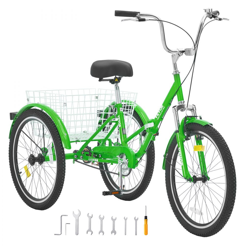 SS003-1 - Collapsible VEVOR Adult Tricycle, Durable Carbon Steel Frame