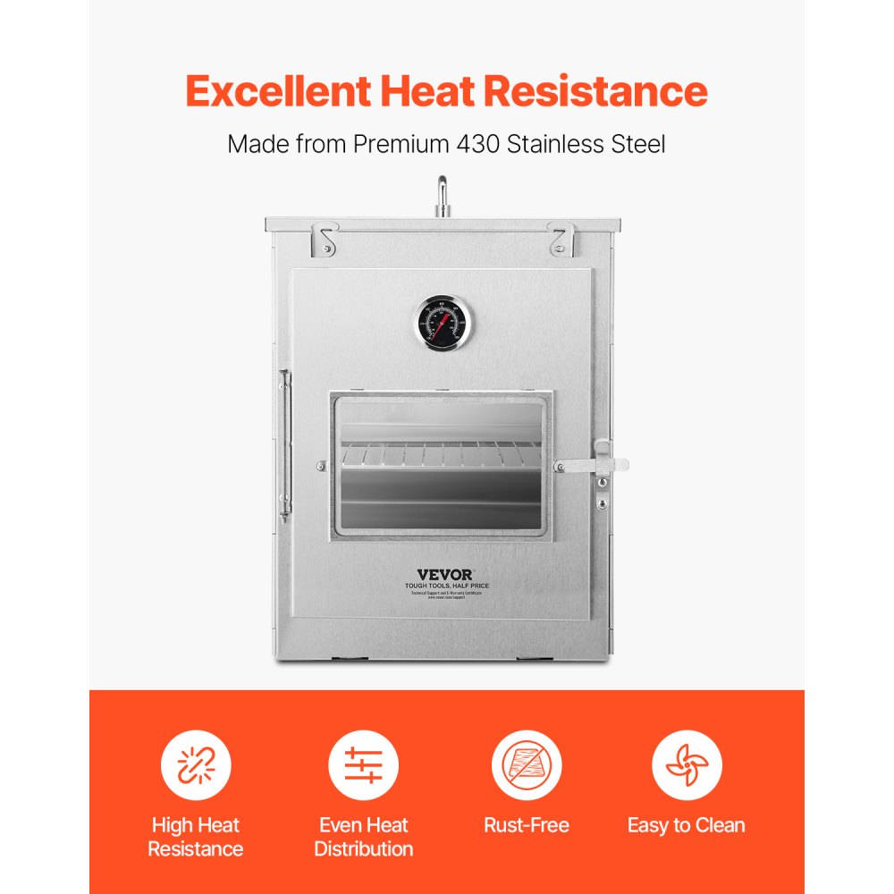 T35-1 - Compact 3-Tier Stainless Steel Camping Oven, 12.2x12.6x17.3 Inches