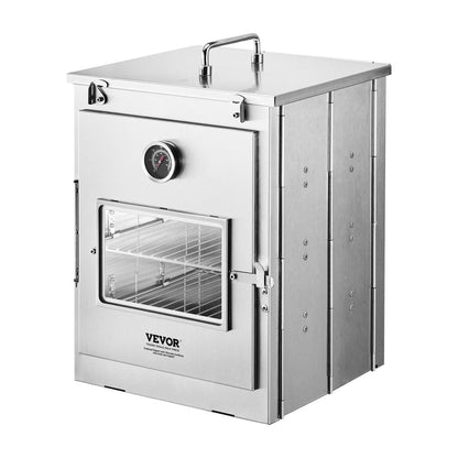 T35-1 - Compact 3-Tier Stainless Steel Camping Oven, 12.2x12.6x17.3 Inches