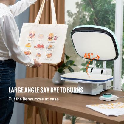 010904582725 - 15x12in VEVOR Auto Heat Press for Effortless Design Transfers