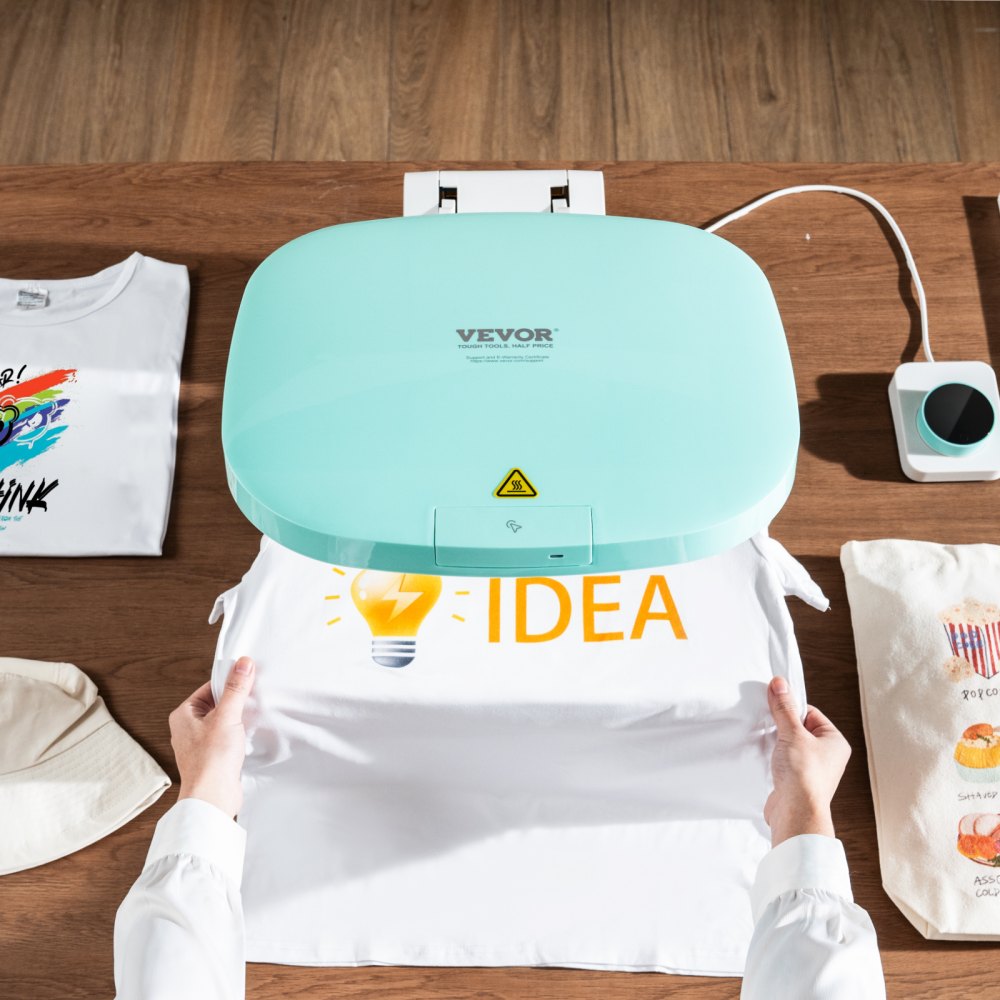 010904582725 - 15x12in VEVOR Auto Heat Press for Effortless Design Transfers