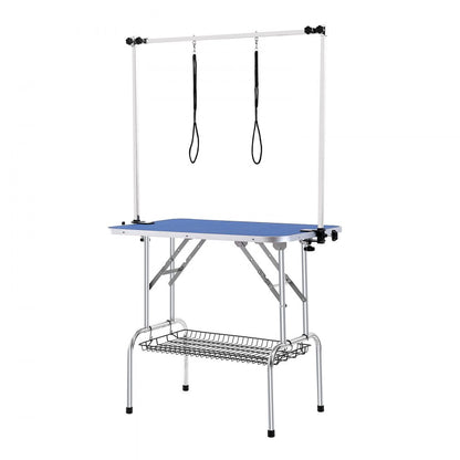 GT-205H - 36"x24" Stainless Steel Pet Grooming Table with Adjustable Arms