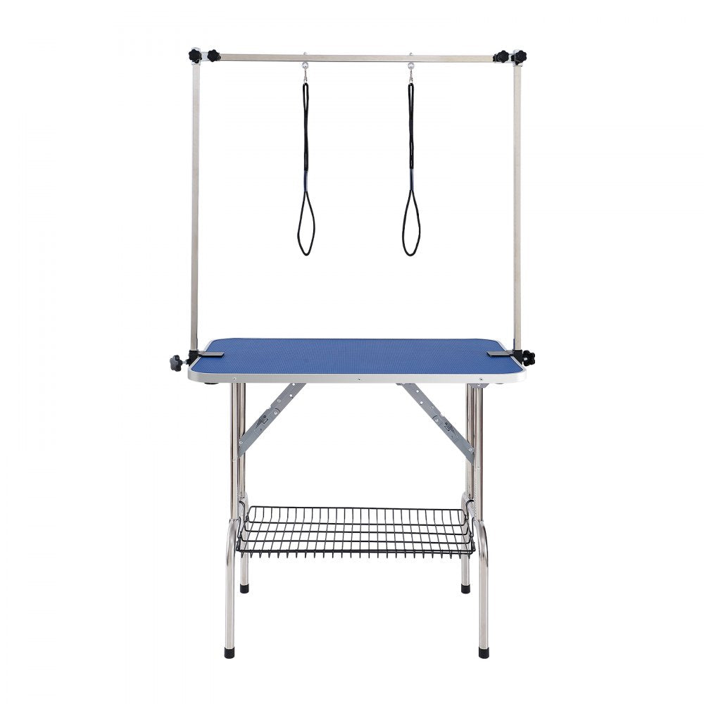 GT-205H - 36"x24" Stainless Steel Pet Grooming Table with Adjustable Arms