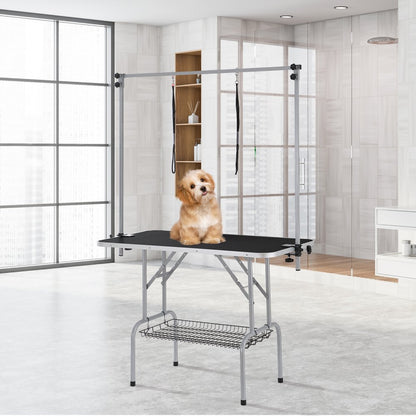 GT-202H - 46'' Durable Stainless Steel Grooming Table for Medium Pets