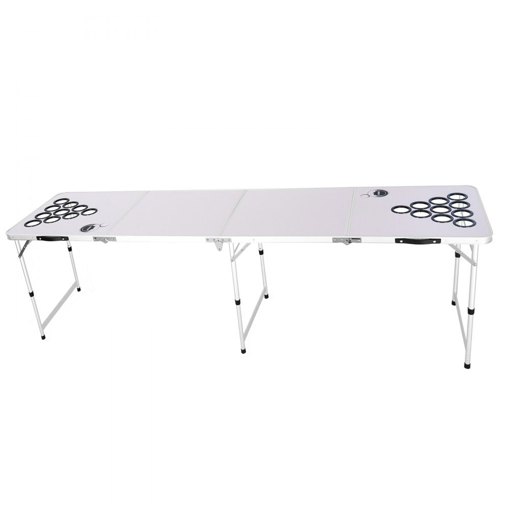BP-08-2 - 8ft Foldable Beer Pong Table with Adjustable Height