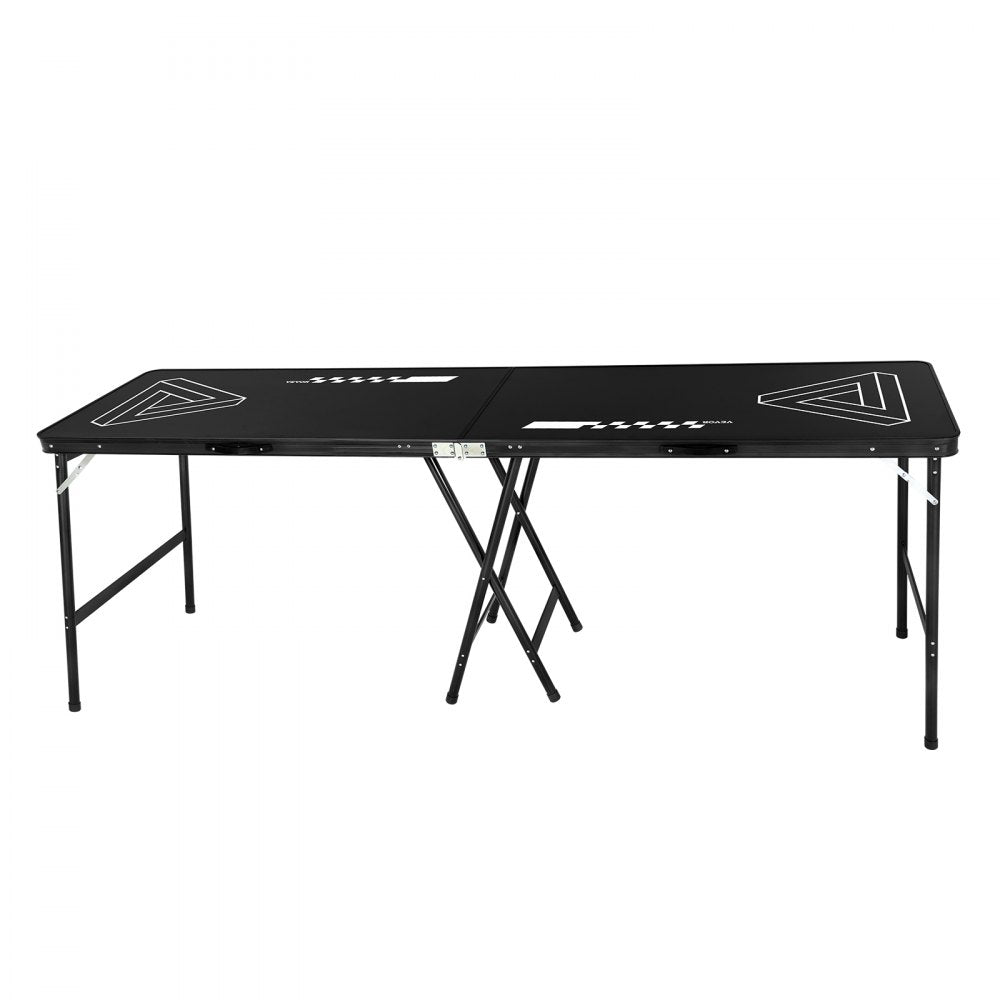 BP-8-PRO-2 - 8' Waterproof Beer Pong Table with Storage & Carry Handle