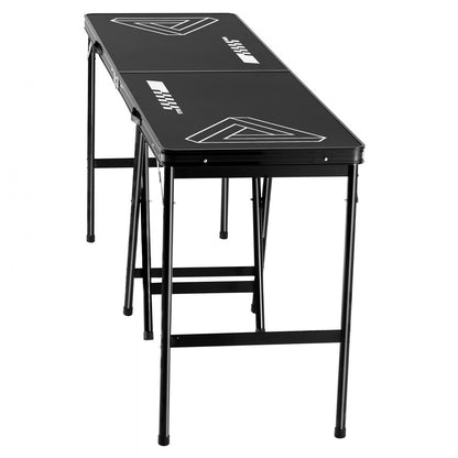 BP-8-PRO-2 - 8' Waterproof Beer Pong Table with Storage & Carry Handle