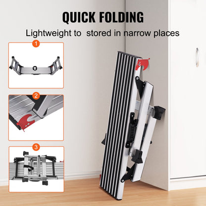 SW-WP003 - Heavy-Duty Aluminum Folding Work Platform, 660 lbs Capacity