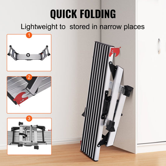 SW-WP003 - Heavy-Duty Aluminum Folding Work Platform, 660 lbs Capacity