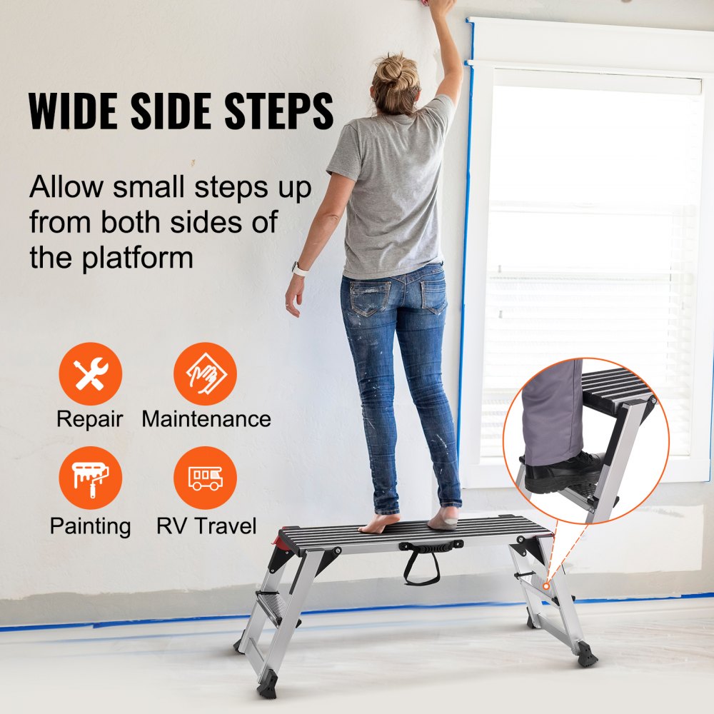 SW-WP003 - Heavy-Duty Aluminum Folding Work Platform, 660 lbs Capacity