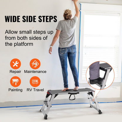 SW-WP003 - Heavy-Duty Aluminum Folding Work Platform, 660 lbs Capacity