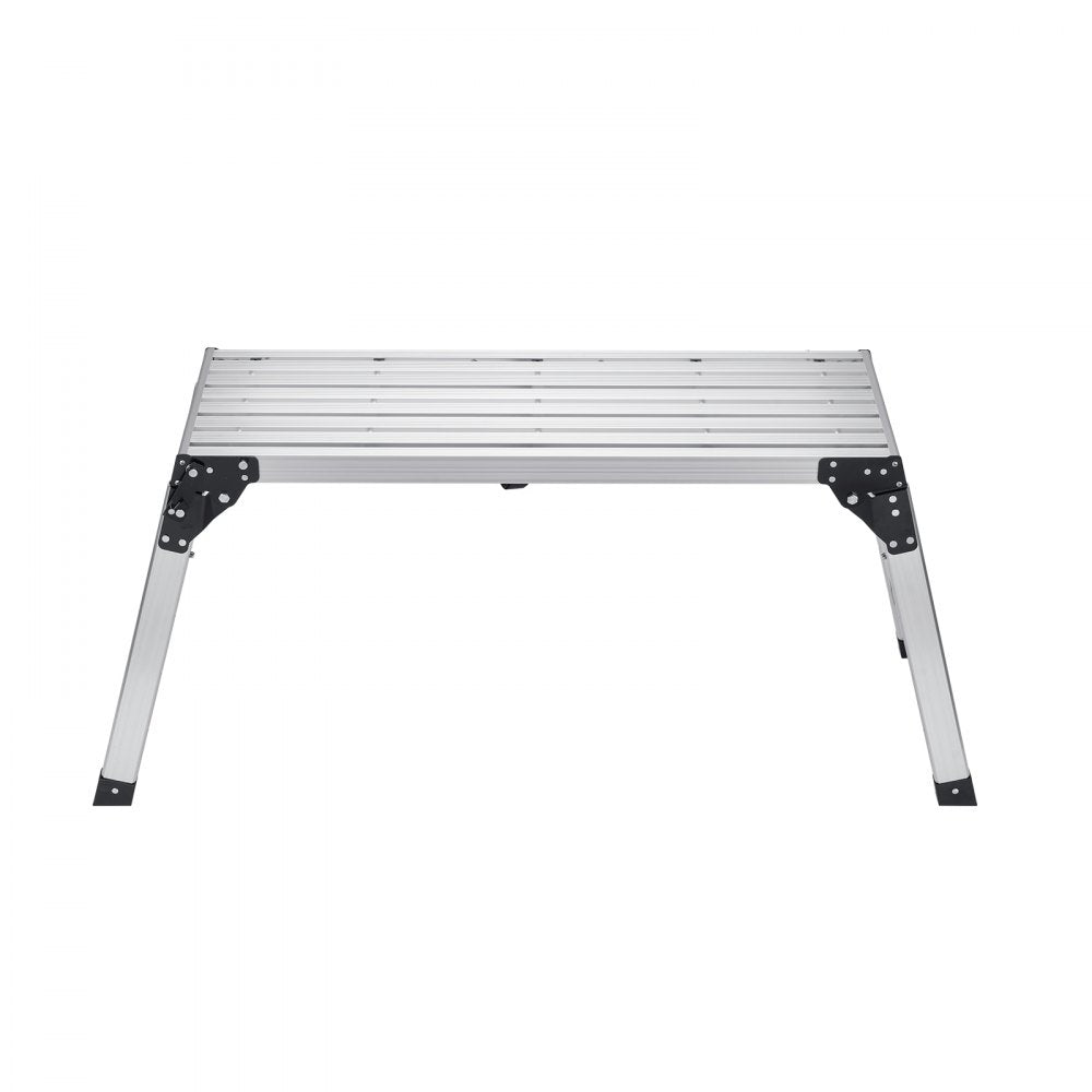 WK3552E-5 - Adjustable 330 lbs Aluminum Folding Platform Ladder for Various Tasks