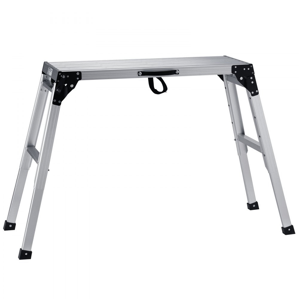 WK3552E-5 - Adjustable 330 lbs Aluminum Folding Platform Ladder for Various Tasks