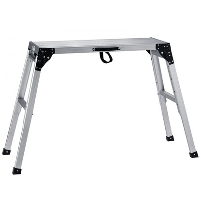 WK3552E-5 - Adjustable 330 lbs Aluminum Folding Platform Ladder for Various Tasks
