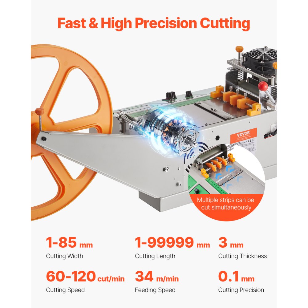 HZX-988 - Precision Automatic Cutting Machine, 1mm-85mm Width, 60-120 Cuts/Min