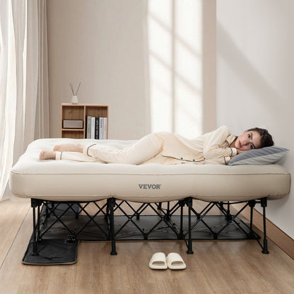 BF004 - Durable Inflatable Camping Bed with Built-in Pump, 2-Person Capacity