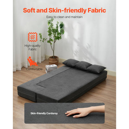 ZDSFD-5 - Compact Foam Folding Sofa Bed with Washable Cover, 40.55" x 75.98"