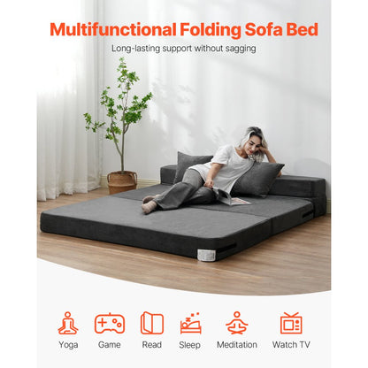 ZDSFD-3 - 3-in-1 Folding Sofa Bed with Memory Foam and Washable Cover