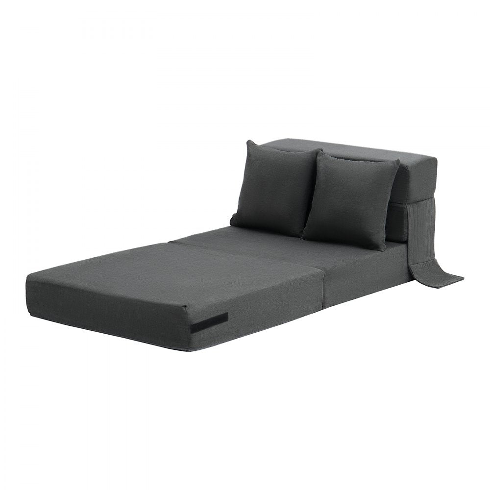 ZDSFD-1 - Versatile Folding Sofa Bed with Velvet Cover and Lumbar Support