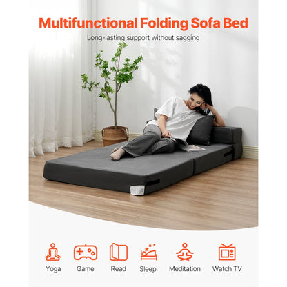 ZDSFD-2 - Versatile 3-in-1 Folding Sofa Bed with Memory Foam