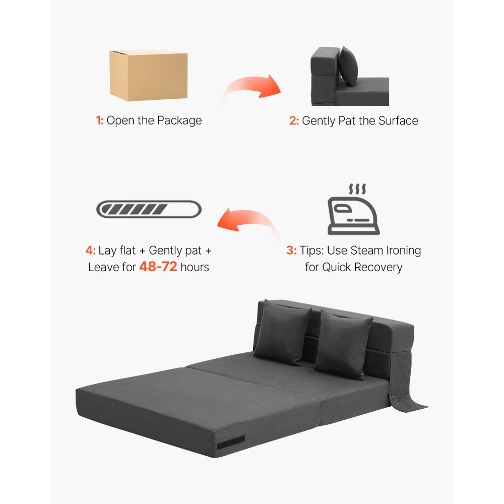ZDSFD-2 - Versatile 3-in-1 Folding Sofa Bed with Memory Foam