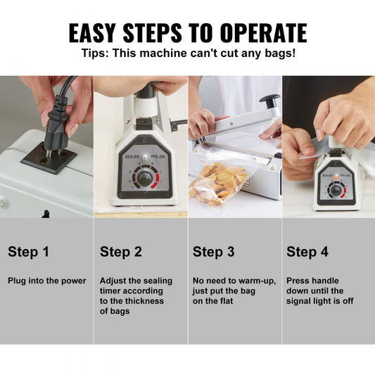 PFS-300L - Versatile 12" Heat Sealer with 8 Adjustable Settings for Perfect Seals