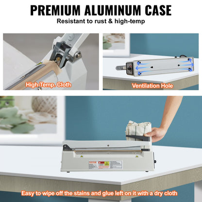 PFS-300L - Versatile 12" Heat Sealer with 8 Adjustable Settings for Perfect Seals