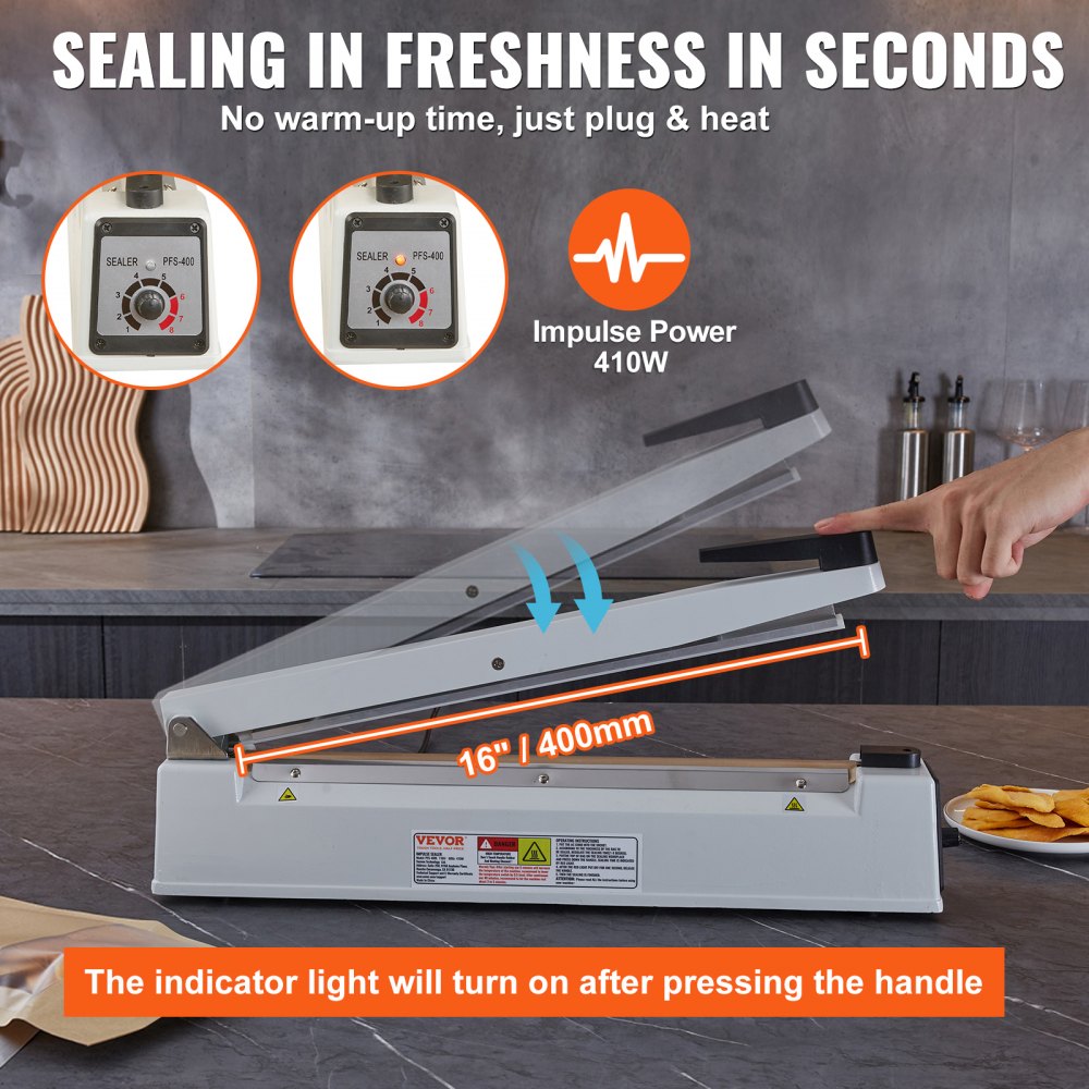 PFS-400L - 16" Portable Impulse Sealer for Food & Crafts