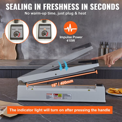PFS-400L - 16" Portable Impulse Sealer for Food & Crafts
