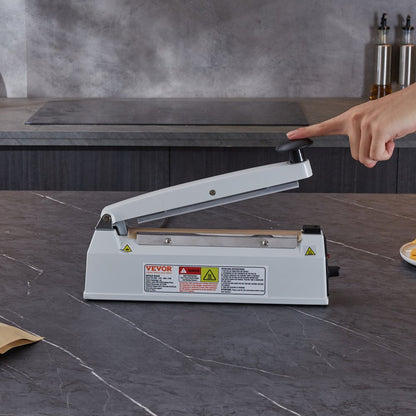 PFS-200L - 8" Manual Impulse Sealer with Adjustable Heat Settings