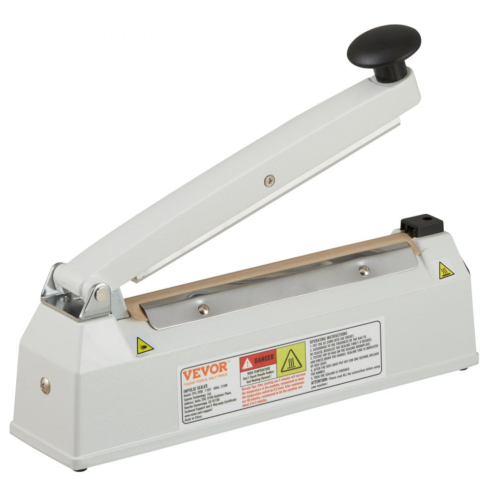 PFS-200L - 8" Manual Impulse Sealer with Adjustable Heat Settings