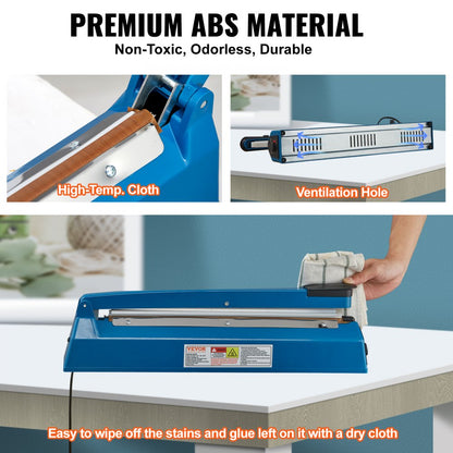 PFS-400A - 16" Adjustable Heat Impulse Sealer for Mylar & PE Bags