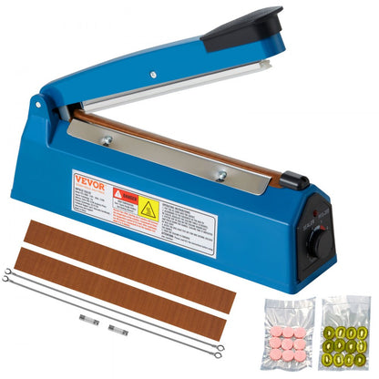 PFS-200A - 8" VEVOR Manual Impulse Sealer with 8 Heat Settings