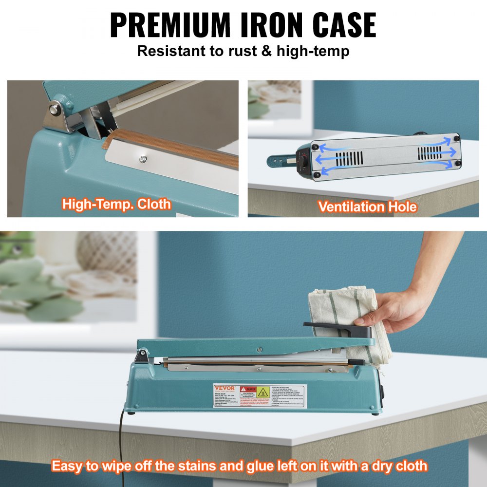 PFS-300I - 12" VEVOR Impulse Sealer with Adjustable Heating for Versatile Sealing