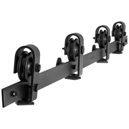 64IN-2D-4K - Durable 64" Bi-Folding Barn Door Hardware Kit for Heavy Doors