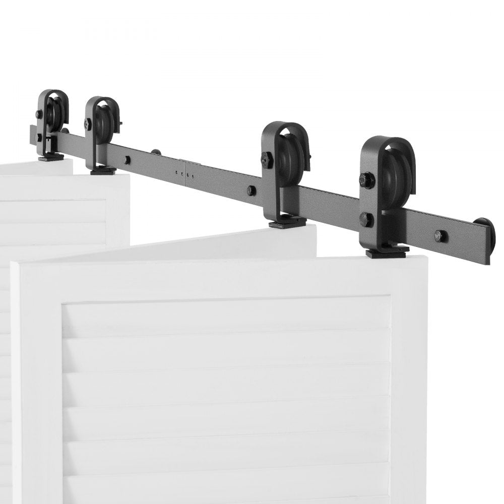 60IN-2D-4K - 60" Bifolding Barn Door Hardware for Four 14" Doors
